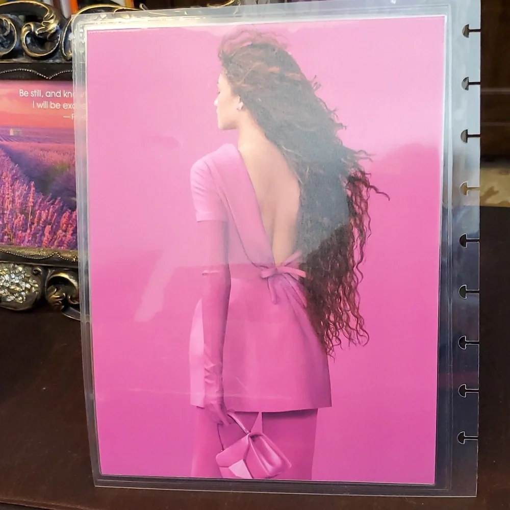 Handmade cover for your Classic size Disc Bound Planner Vogue Valentino PP Pink